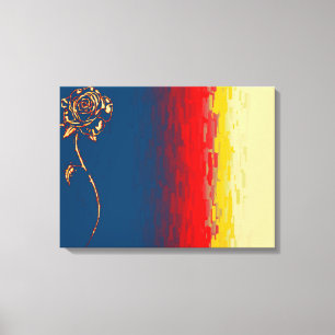 Abstract Rose Wrapped Canvas Print