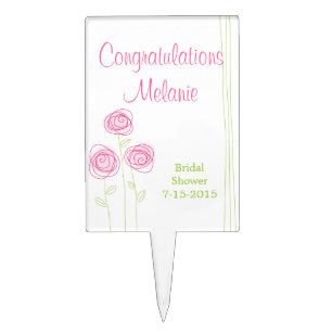 Abstract Roses Cake Topper