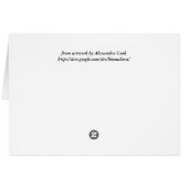 Abstract roses in red and turqoise - card (Back Horizontal)