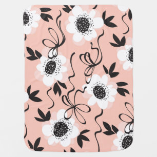Abstract roses, pale colors, vintage pattern. baby blanket