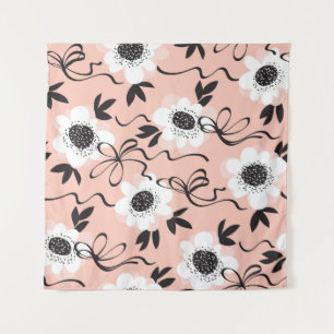 Abstract roses, pale colors, vintage pattern. tapestry