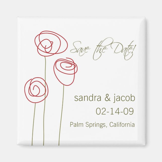 Abstract Roses- Personalize it! Magnet (Front)