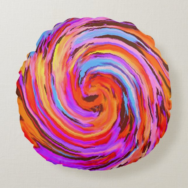 Abstract Round Pillow (Front)