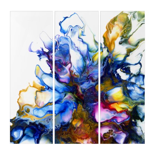 Abstract Royal Blue Abstract Fluid Art