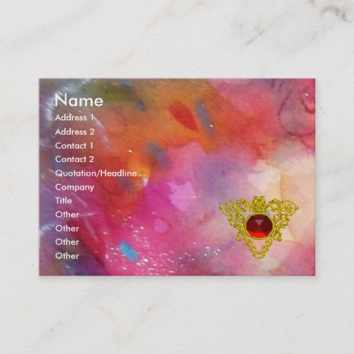 ABSTRACT RUBYbright red blue pink Business Card