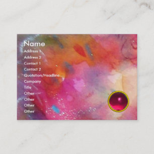 ABSTRACT RUBY,bright red blue pink Business Card