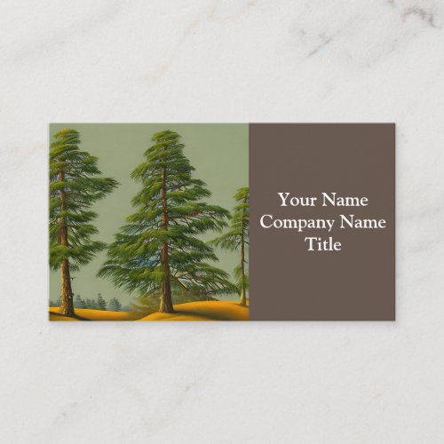 Abstract Rustic Northern Pine Business Card