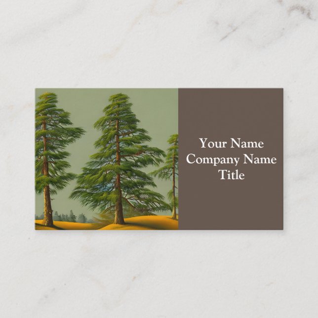 Abstract Rustic Northern Pine Business Card (Front)