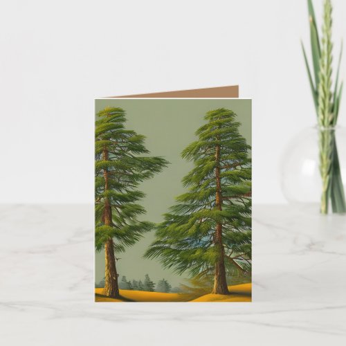 Abstract Rustic Northern Pine Card