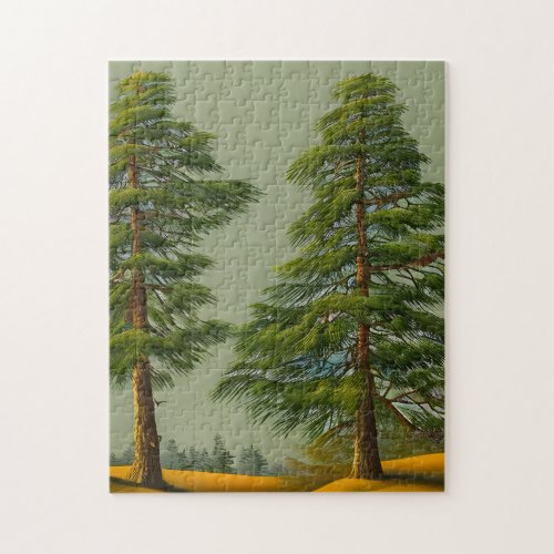 Abstract Rustic Northern Pine Jigsaw Puzzle