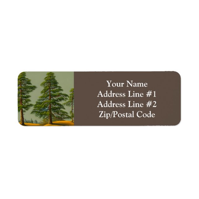 Abstract Rustic Northern Pine Label (Front)