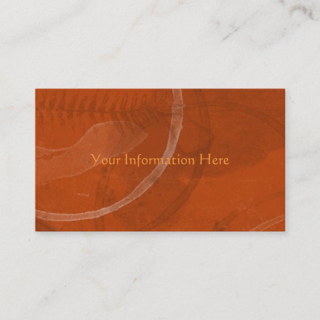 Abstract Rusty Fossil Business Cards (Front)