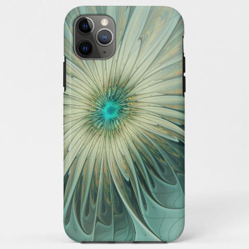 Abstract Sage Green Fantasy Flower Fractal Art iPhone 11 Pro Max Case