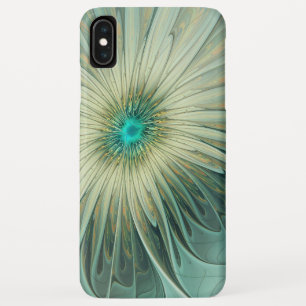 Abstract Sage Green Fantasy Flower Fractal Art iPhone XS Max Case