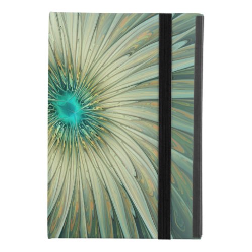 Abstract Sage Green Fantasy Flower Fractal Art iPad Mini 4 Case