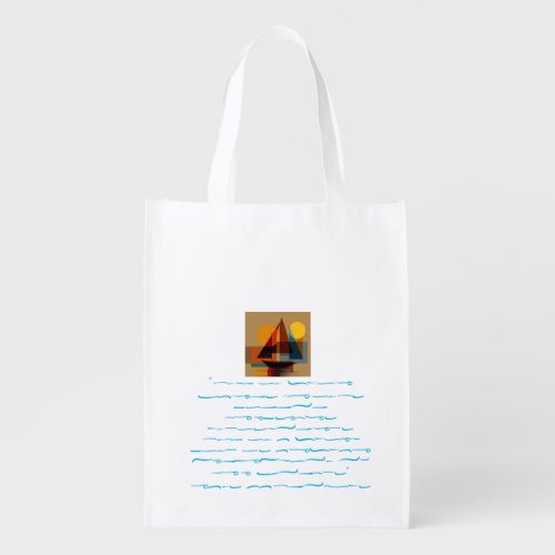 Abstract Sailboat on Water Tote Bag