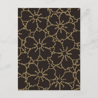 Abstract Sakura Japanese Floral Kimono Postcard