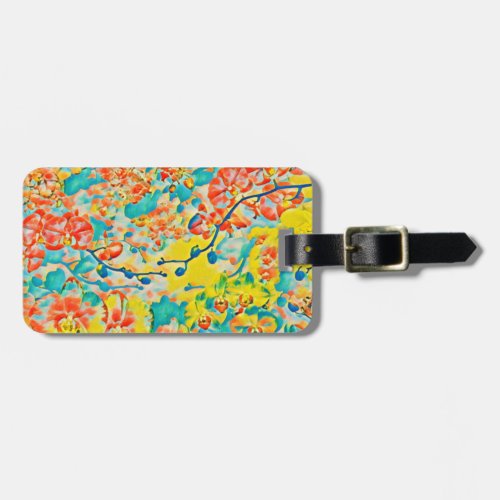 Abstract Sakura Spring Cherry Blossom Floral Luggage Tag