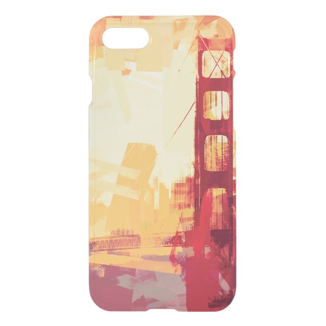 Abstract San Francisco Golden Gate Sunset Uncommon iPhone Case (Back)