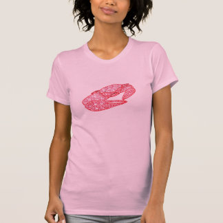 Abstract sand crab with red swirls on tshirts