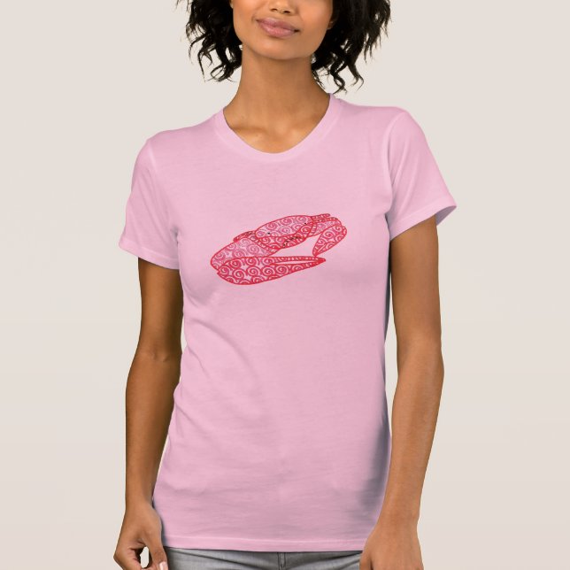Abstract sand crab with red swirls on tshirts (Front)