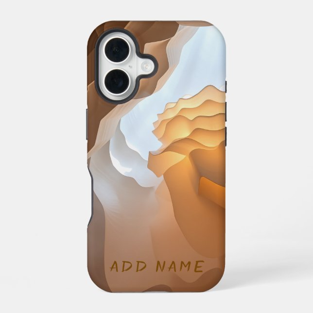 Abstract Sandstone Waveforms Iphone Case (Back)