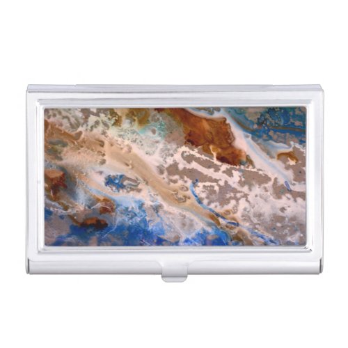 Abstract sandy beach pattern water foam pattern  business card case