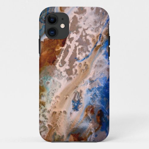 Abstract sandy beach pattern water foam pattern  iPhone 11 case