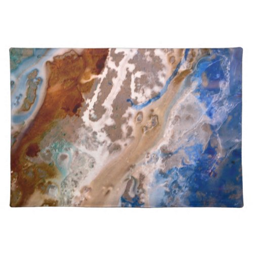 Abstract sandy beach pattern water foam pattern  cloth placemat