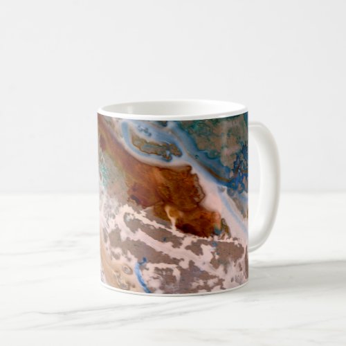 Abstract sandy beach pattern water foam pattern  coffee mug