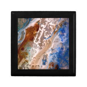 Abstract sandy beach pattern water foam pattern jewelry box
