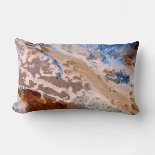 Abstract sandy beach pattern water foam pattern  lumbar pillow