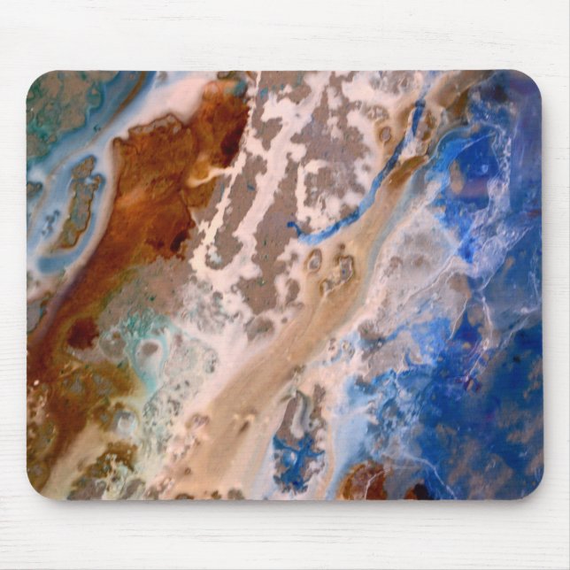 Abstract sandy beach pattern water foam pattern  mouse pad (Front)
