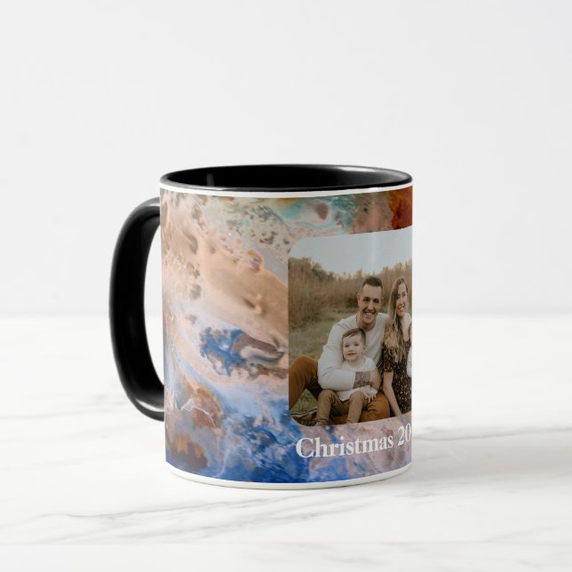 Abstract sandy beach pattern water foam pattern  mug (Front Left)
