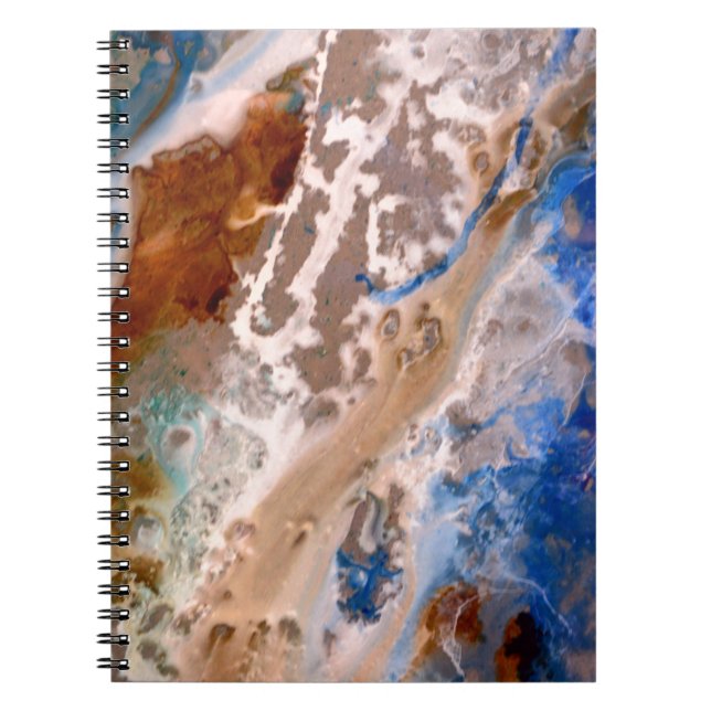 Abstract sandy beach pattern water foam pattern  notebook (Front)