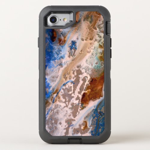 Abstract sandy beach pattern water foam pattern  OtterBox defender iPhone SE87 case