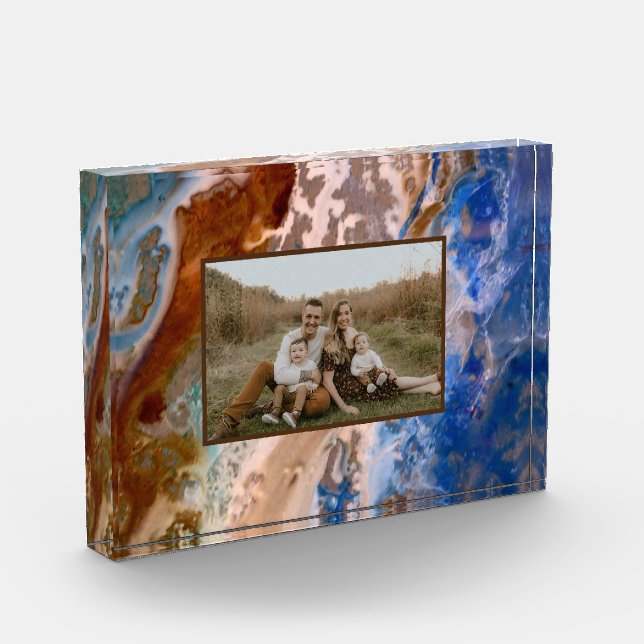 Abstract sandy beach pattern water foam pattern  photo block (Left)