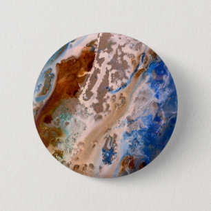 Abstract sandy beach pattern water foam pattern  pinback button