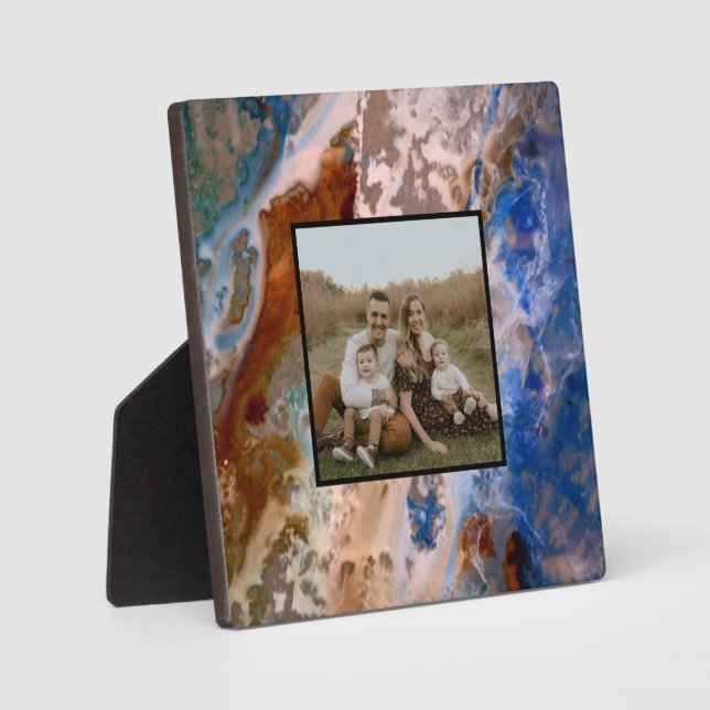 Abstract sandy beach pattern water foam pattern  plaque (Front)