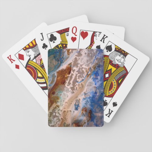 Abstract sandy beach pattern water foam pattern  playing cards