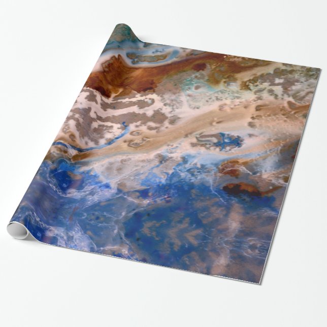Abstract sandy beach pattern water foam pattern  wrapping paper (Unrolled)