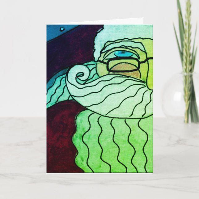 Abstract Santa Claus Card (Front)