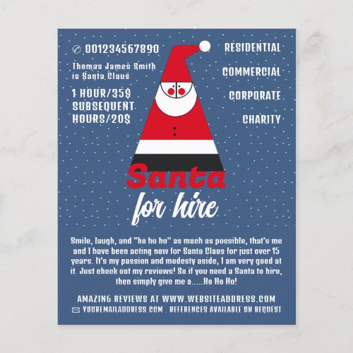 Abstract Santa Santa Claus Entertainer Advert Flyer