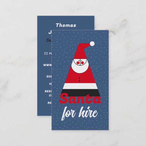 Abstract Santa Santa Claus Entertainer Business Card