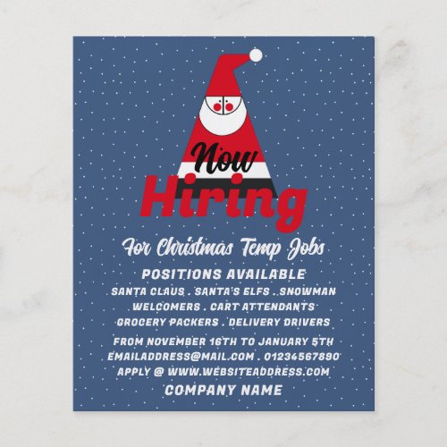 Abstract Santa Seasonal Recruitment Advertising Flyer