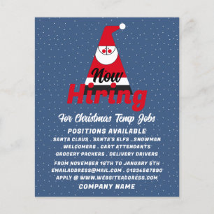 Abstract Santa, Seasonal Recruitment Advertising Flyer