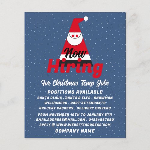 Abstract Santa Seasonal Recruitment Advertising Flyer