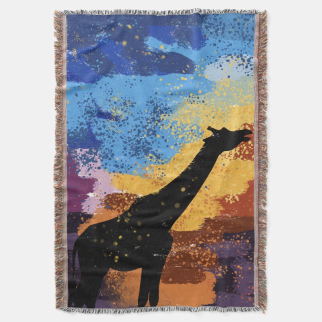 Abstract Savanna Dreams ImpressionistThrow Blanket (Front Vertical)