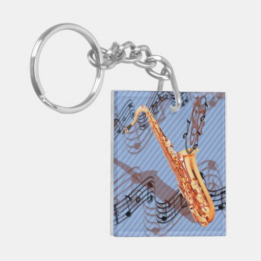 Abstract Saxophone Keychain Zazzle