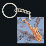 Abstract Saxophone Keychain<br><div class="desc">Abstract Saxophone Keychain</div>